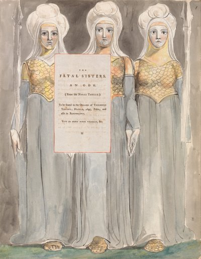 Les Poèmes de Thomas Gray, Design 67, Les Sœurs Fatales - William Blake